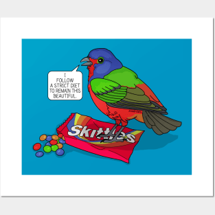 Painted Bunting by Zoodraws, Ver 1 Posters and Art